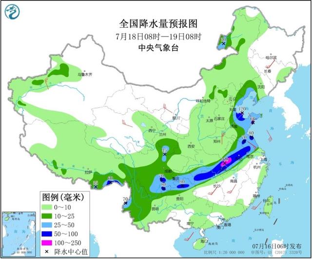 长江流域强降雨持续 江南华南高温开启三伏天