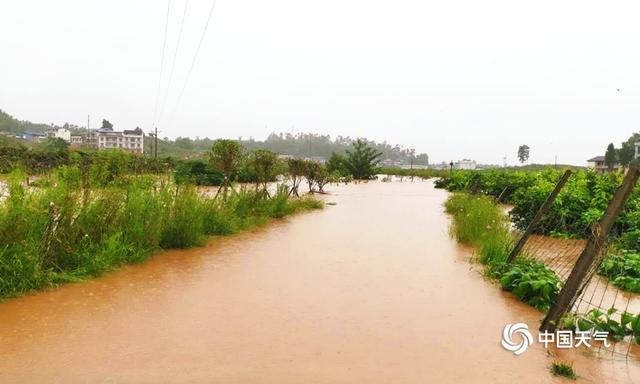 四川广安连遭强降水 多地受灾严重