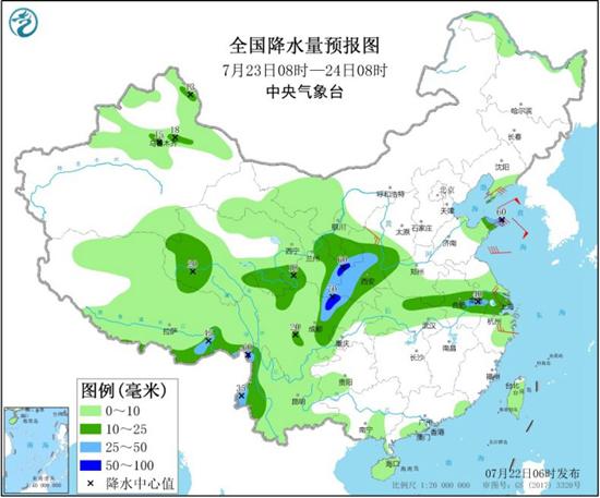 淮河流域强降雨不停歇 南方将现大范围高温天气