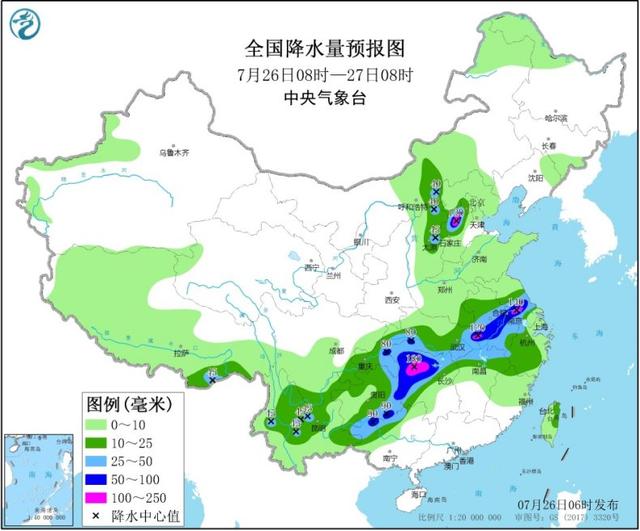 长江中下游强降雨又至 华北东北高温缩减