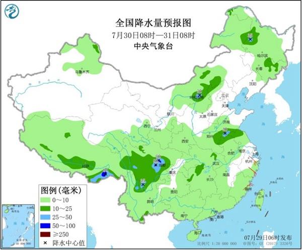 长江流域开启炎热少雨模式 华北东北多雷雨