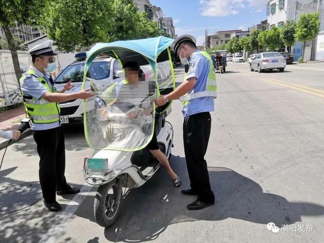 【交通秩序整治百日行动】私装遮阳伞危险！交警部门上路严查……