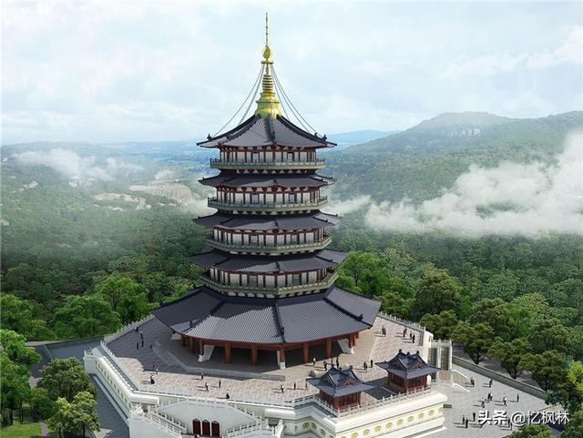 曾经倒过一次的雷峰塔,是西湖的十大景观之一,建筑古风古色