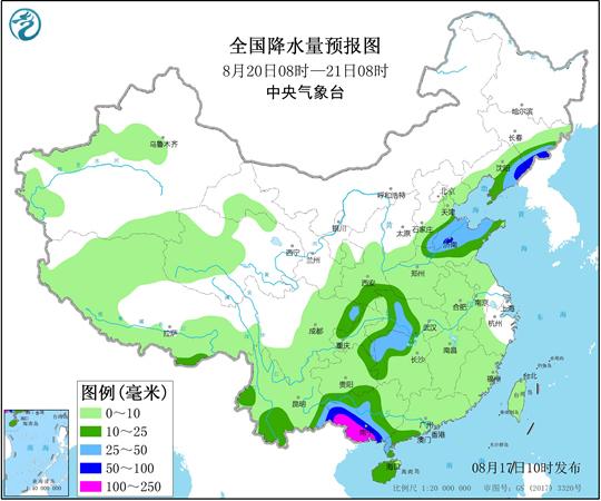 “准台风”20日将登陆华南沿海 广东广西等4省区有大到暴雨