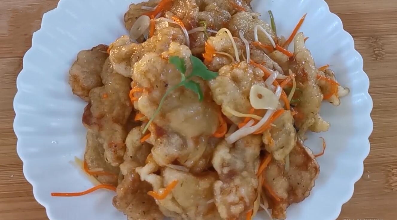 锅包肉的家常做法曝光,酸甜酥脆不回软,我家每周都要吃