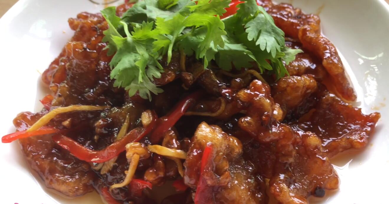 锅包肉的家常做法曝光,酸甜酥脆不回软,我家每周都要吃