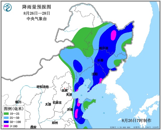台风“巴威”已进入黄海 将于27日登陆辽宁东部到朝鲜西部沿海