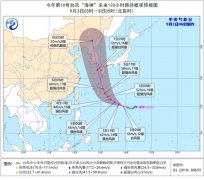 台风“海神”继续向西偏
