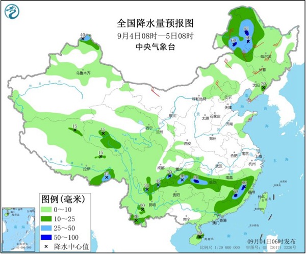 南方雨水“灭”高温 东北秋意浓