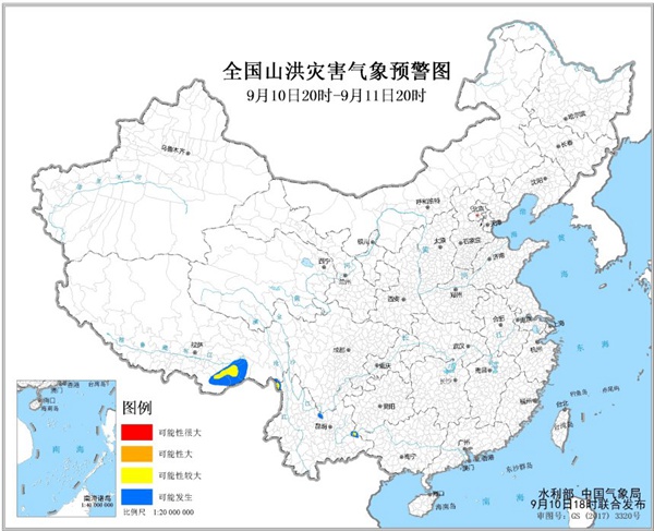 山洪灾害预警 西藏贵州等局地发生山洪灾害可能性较大