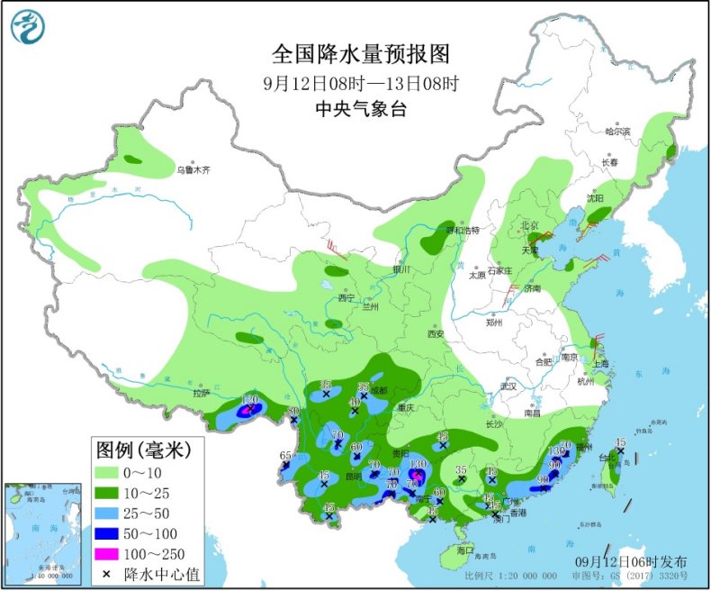 西南华南降雨持续局地暴雨 北方秋意渐显