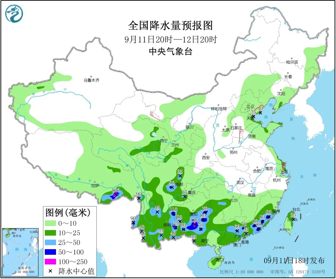 南方大范围降雨还要持续 9月中下旬秋台风安排上了