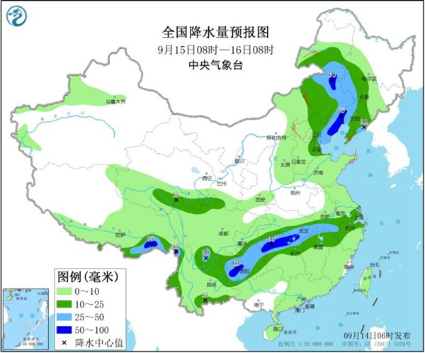 大范围降水席卷中东部 华北等地秋意浓