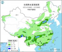 9月中旬中东部有大范围降