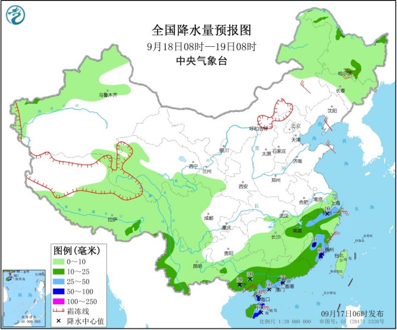 今日西南地区至江南一带仍有强降雨 气温将大面积创新低