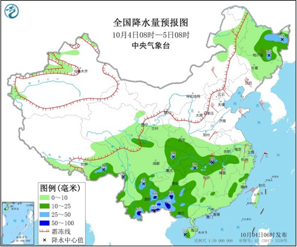 今天起南方大部雨势减弱 中东部气温将大面积创新低