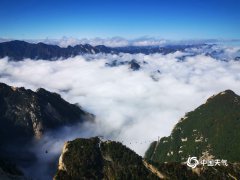 陕西省华山景区雨过天晴