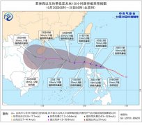 菲律宾以东热带低压加强