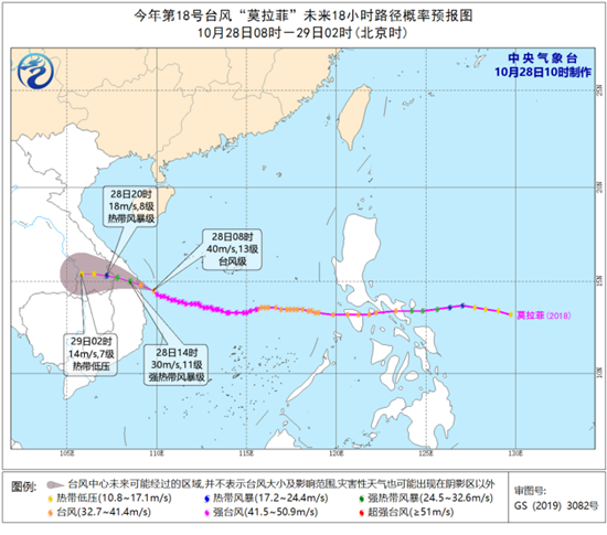 预警！“莫拉菲”将于中午前后登陆越南 海南局地大暴雨