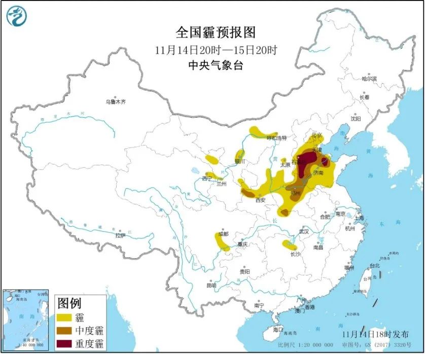 戴好口罩!下半年来最严重的一次雾和霾来了……
