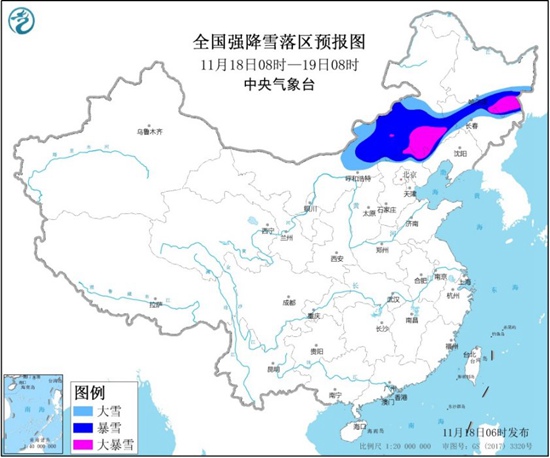 暴雪预警升级!五省区有大到暴雪 局地新增积雪超30厘米