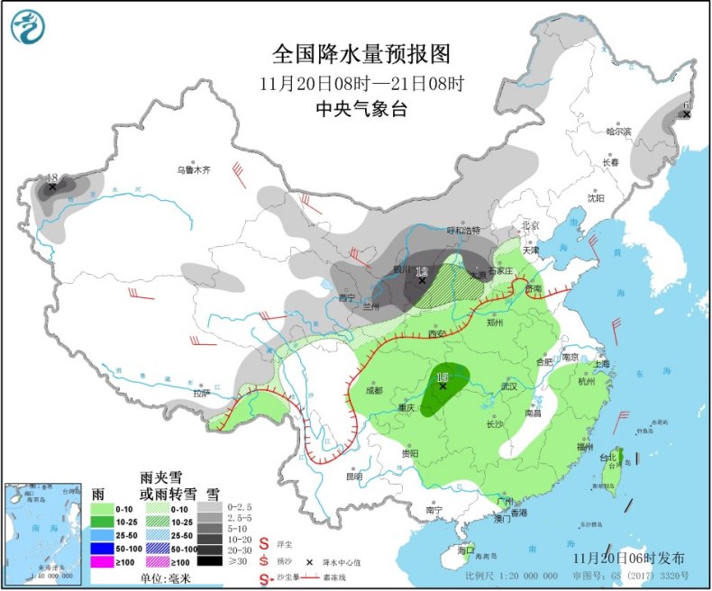 今起新一轮雨雪降温来袭 江南及以北地区气温持续走低