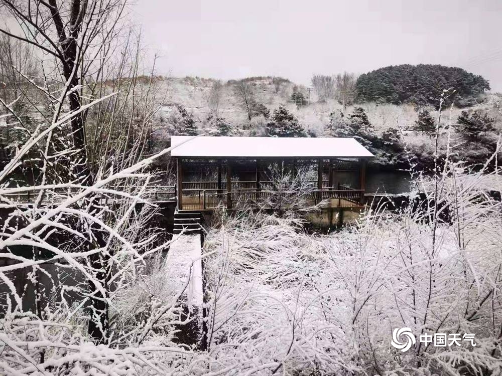 北京多地飘雪 粉妆玉砌如冰雪世界