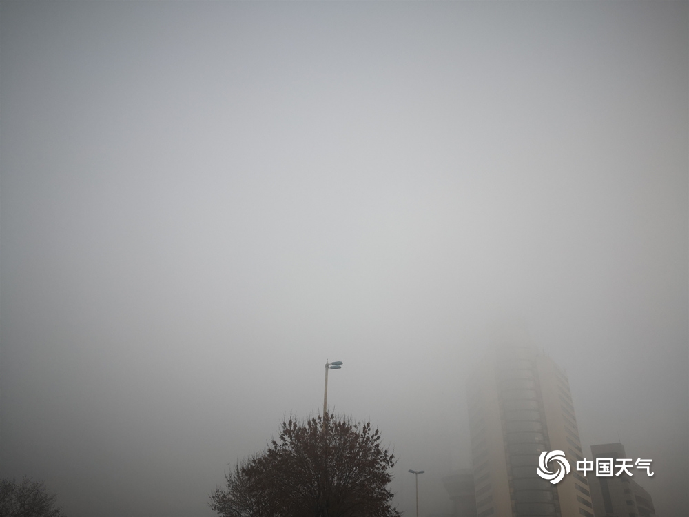 今晨天津大雾锁城 建筑“隐身”