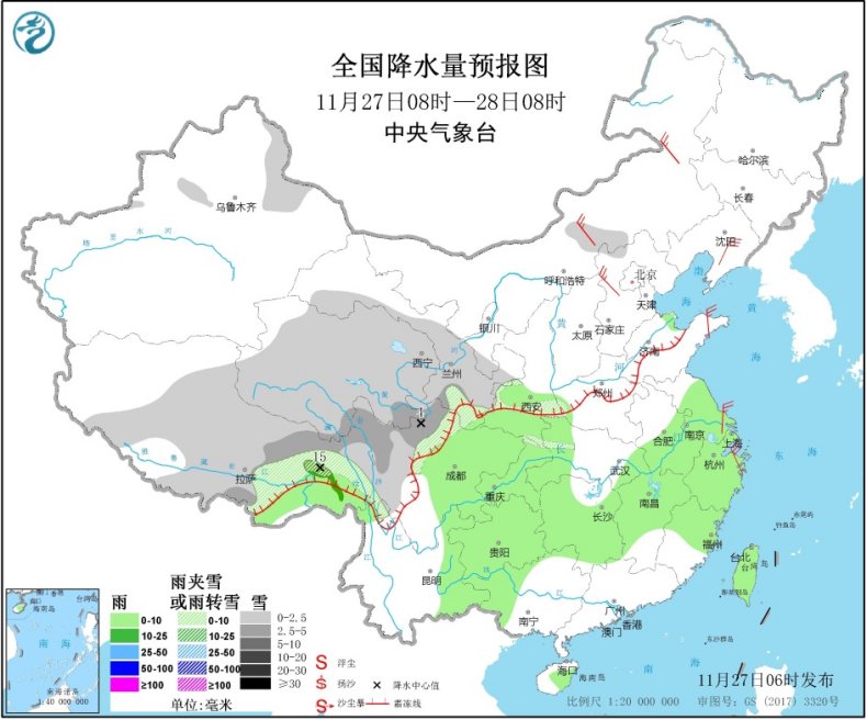 冷空气补货！中东部多地气温再创新低 南方阴雨月底消退