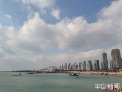 山东上空蓝天白云景色美