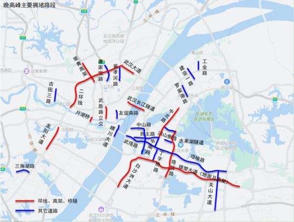 12月24日起至本周末,武汉部分路段将实施临时交通管制