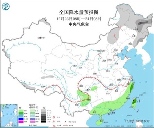 全国天气预报：南方阳光“收敛”阴雨发展 北方大风降温