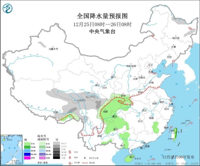 南方大部有弱降水过程 华北中南部黄淮江淮等地有霾天气