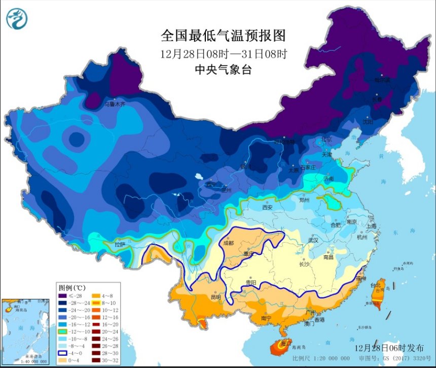 寒潮“冻透”中东部 局地降温超16℃