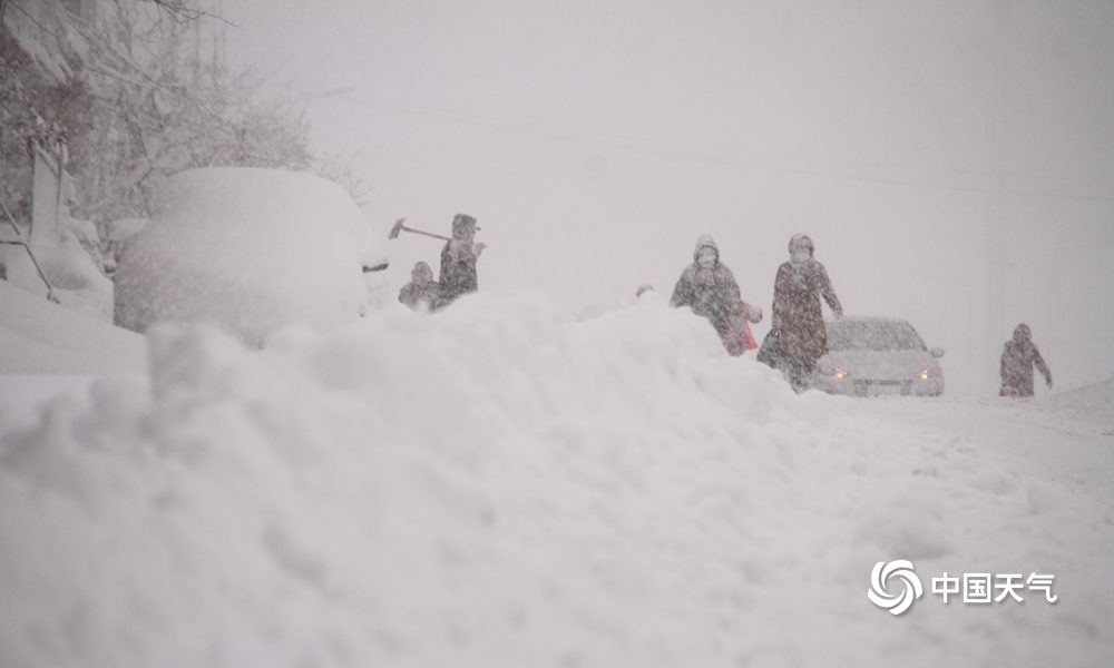 寸步难行！年末“霸王级”寒潮影响山东 威海文登区遭暴雪侵袭