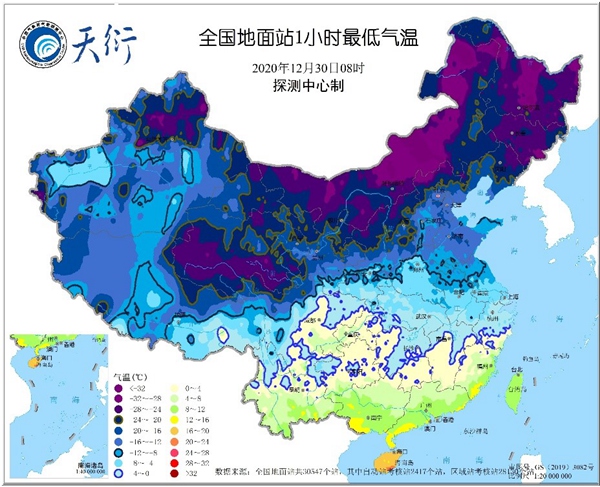 寒潮追踪:全国大部现降温 安徽黄山降幅超20℃