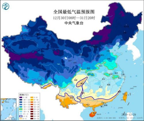 全国天气：寒潮继续影响中东部 东部和南部海域有大风