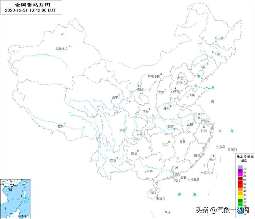 雷达图空白，元旦晴好天气上线，分析：北疆除外，局地3天强降雪