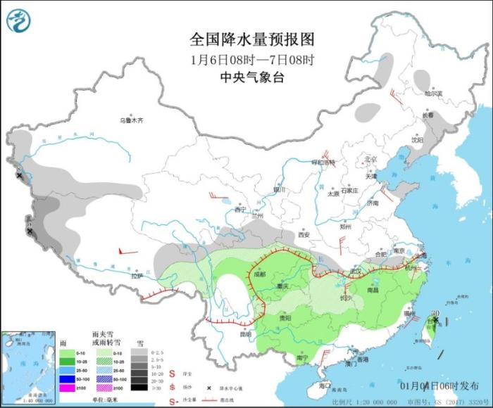 冷空气频繁影响中东部地区 南方地区将有雨雪天气