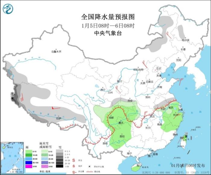 冷空气频繁影响中东部地区 南方地区将有雨雪天气