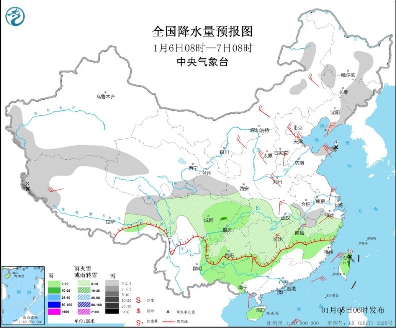 寒潮再度来袭 中东部气温“跳水”