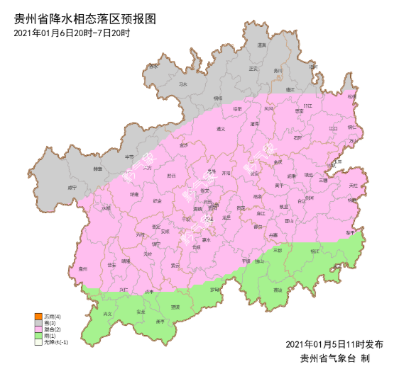 强冷空气入侵贵州 大范围低温雨雪凝冻天气开启