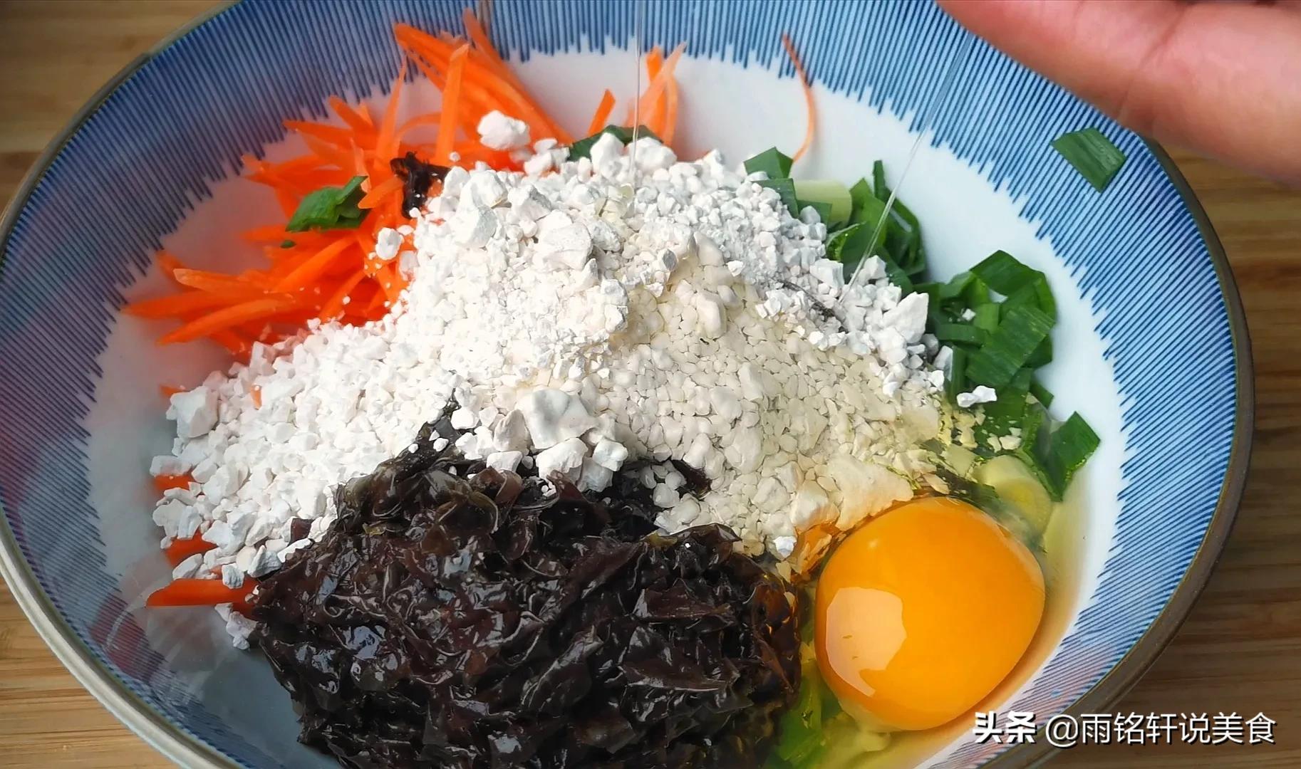 海蛎不做海蛎煎了,做成紫菜海蛎饼更美味,外酥里嫩,天天吃不够