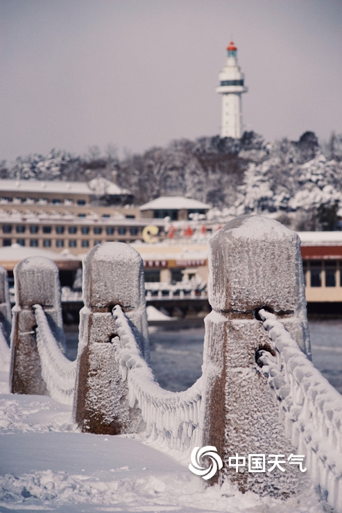 暴雪侵袭！山东烟台雪后景象犹如“冰河世纪”