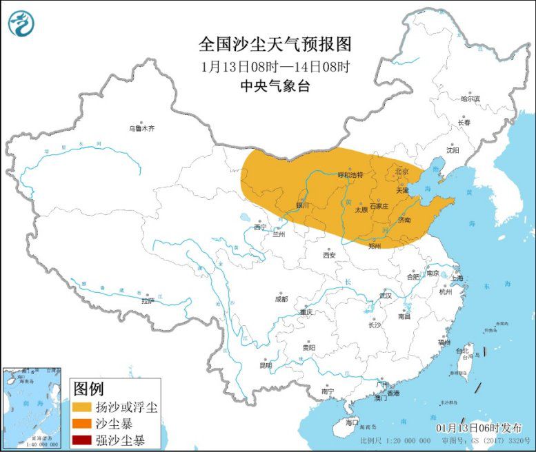 全国大部地区降水稀少气温回升 华北等地多沙尘天气