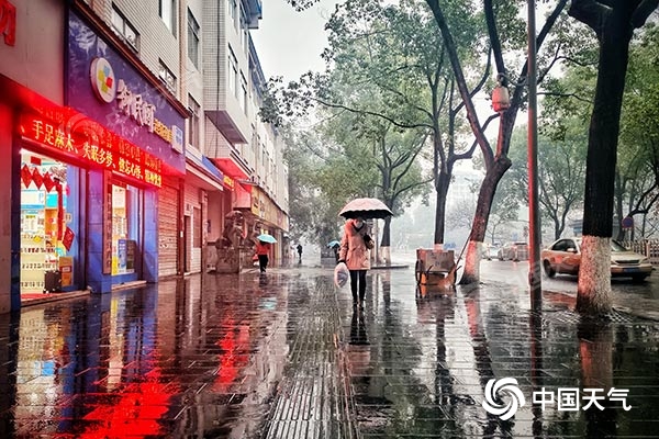 今明两天湖南阴雨“抢镜” 道路湿滑注意交通安全