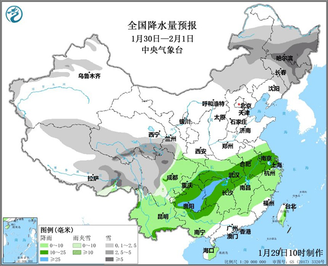 较强冷空气再次来袭 我国中东部将有大风降温及雨雪天气