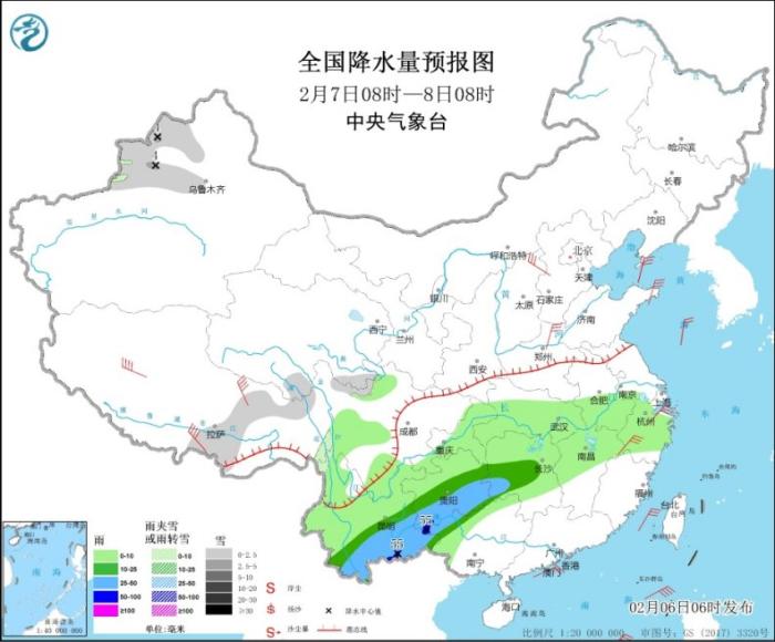 江南华南等地将有明显降雨 长江中下游将有大雾天气