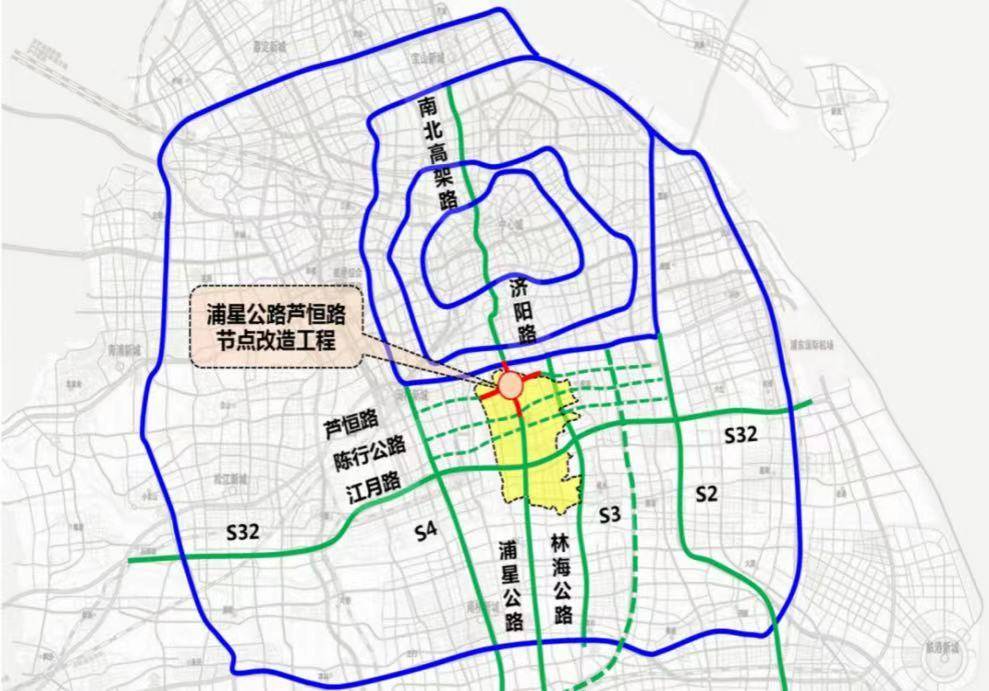 上海南北交通大动脉畅通“大手术”:浦星公路跨芦恒路节点改造工程建成通车