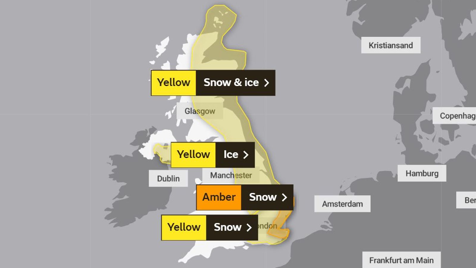 风暴“达西”袭击英国部分地区 带来降温、降雪及大风天气
